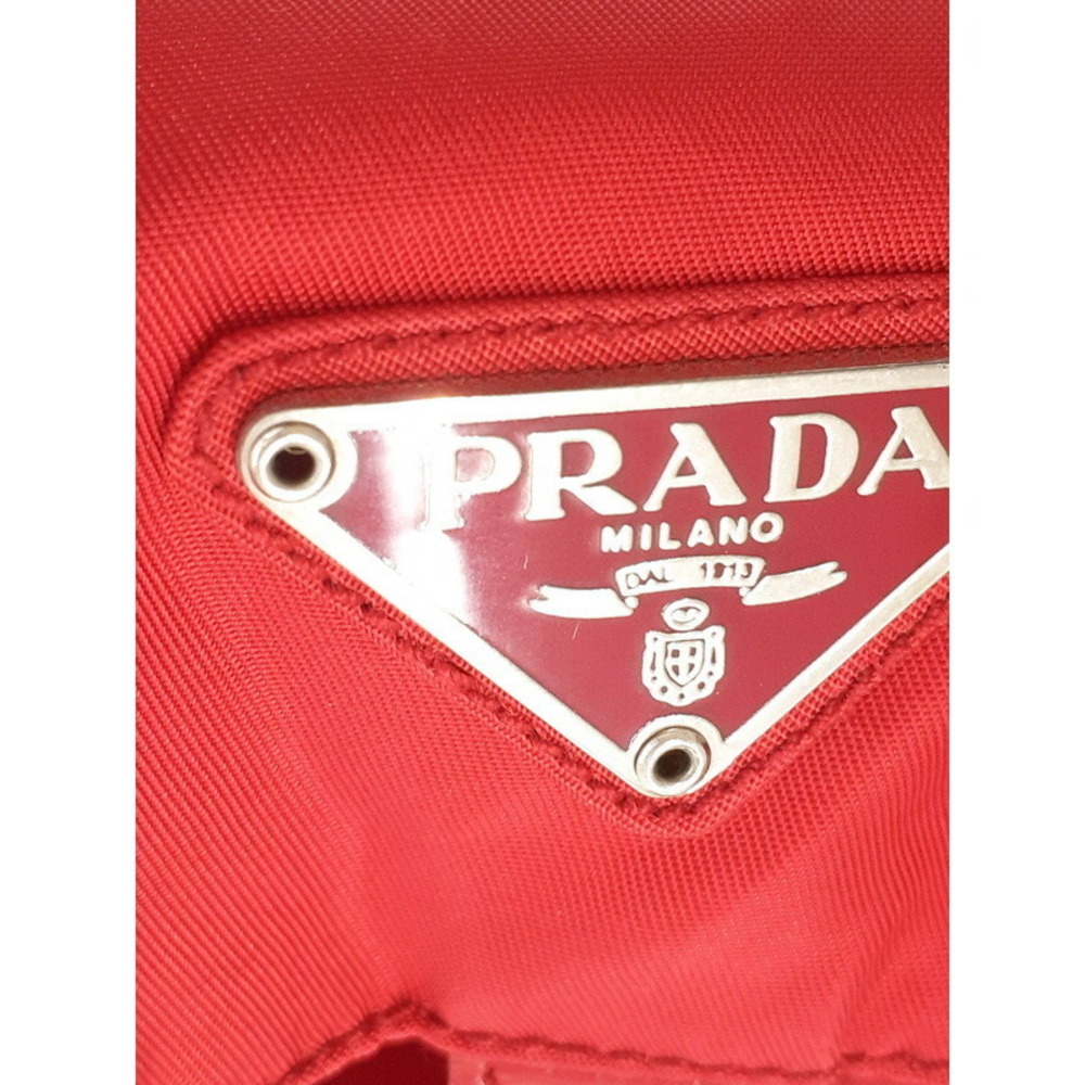 Prada Rucksack Two Tessuto Daybag Pocket Backpack Red - Picture 8 of 9